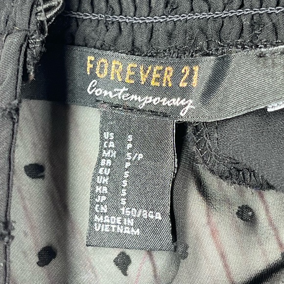 Black Polka Dot Sheer Blouse - Picture 8 of 9